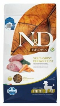 N&D Brown Dog Adult Mini Lamb &spirulina & sárgarépa 2 kg