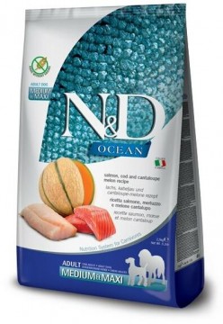 N&D Ocean Adult Medium&Maxi salmon, cod, & cantaloupe melon 2,5 kg
