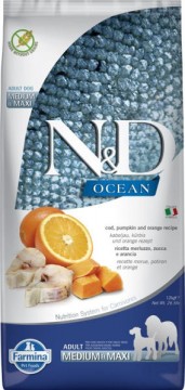 N&D Ocean Dog Adult Cod & Pumkin & Orange Medium/Maxi 12 kg