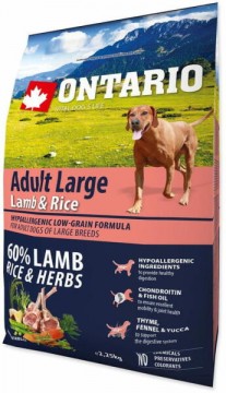 ONTARIO Adult Large Lamb & Rice 2,25 kg