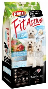 Panzi FitActive Hypoallergenic White Dogs Lamb 1,5 kg