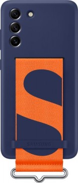 Samsung Galaxy S21 FE G990 Silicone cover with strap navy...