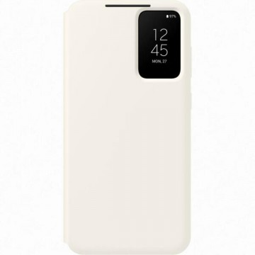 Samsung Galaxy S23 Plus Smart Flip tip View Wallet case crem...