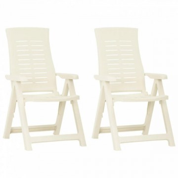 vidaXL 2 db fehér dönthető műanyag kerti szék (315830/31/32)