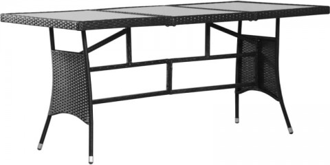 vidaXL Polyrattan asztal 170x80x74 cm (43932)