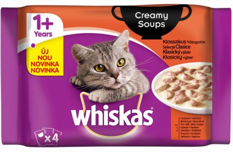 Whiskas 1+ Creamy Soups Classic chicken 4x85 g