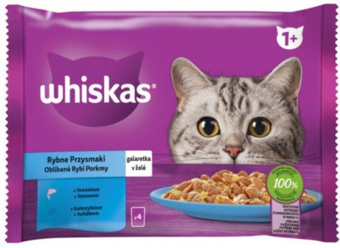Whiskas Fish Selection jelly 4x85 g